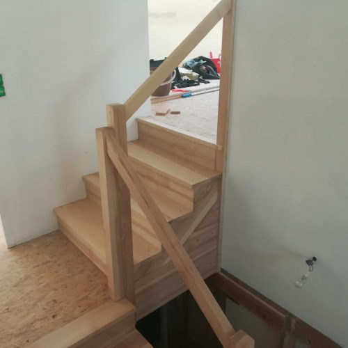 escalier demi-tour crémaillère contre-marche