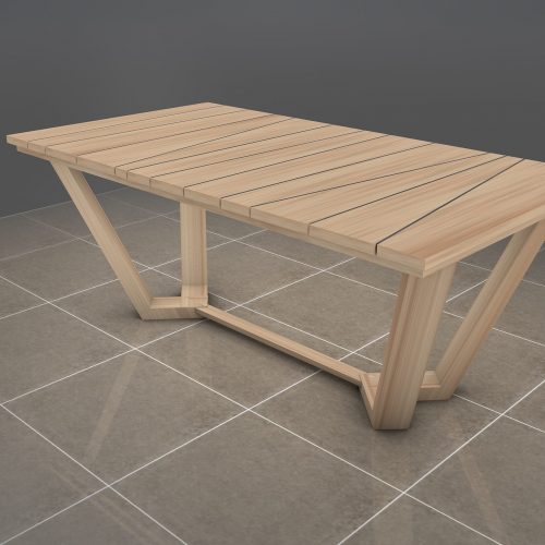 Table design, noyer et frêne table à rallonge, pied de table original